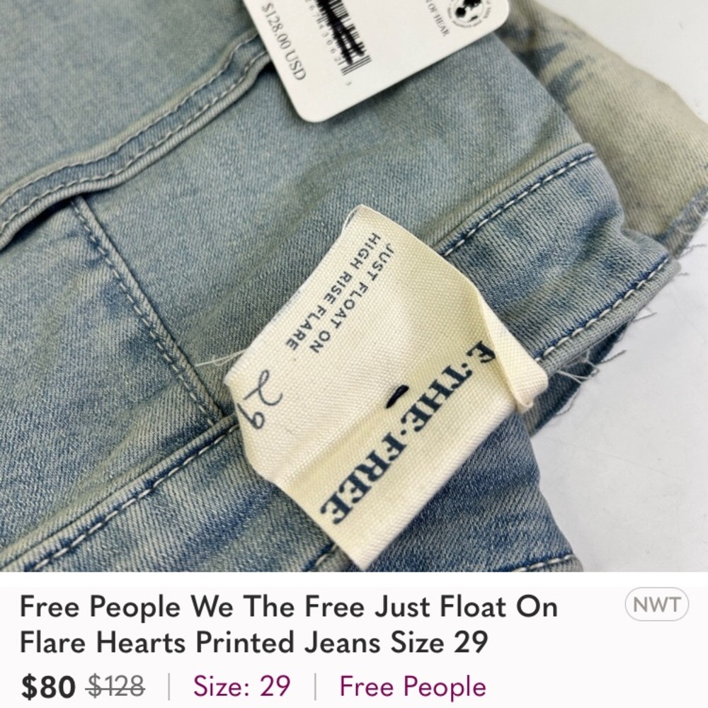 Free People Blue Flare Jeans